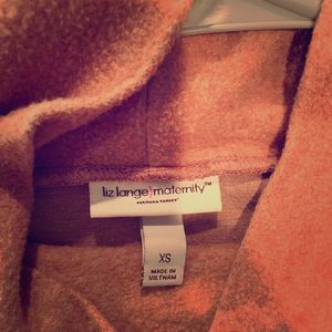 Rose Liz Lange maternity cowl neck fleece